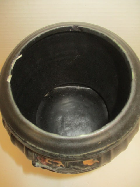 McCoy USA Pottery Black Pot Belly Stove Cookie Jar - 4