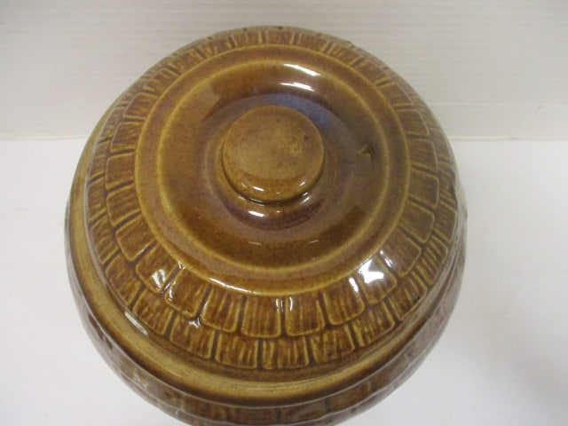 Two Tone Stoneware Cookie Jar - 2