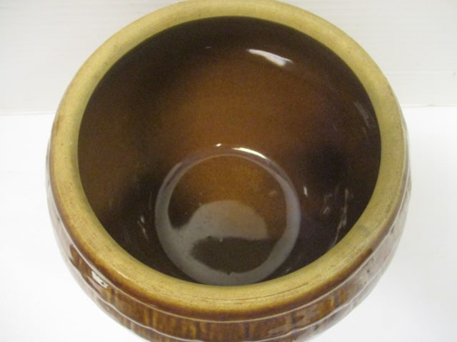 Two Tone Stoneware Cookie Jar - 3