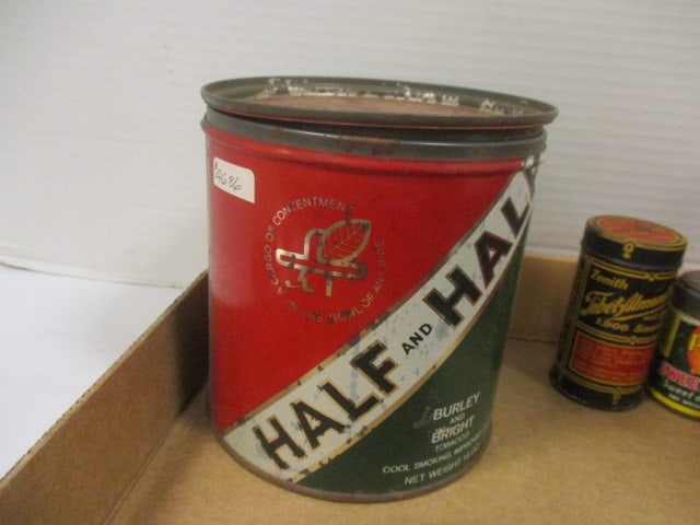 Tobacco Vtg. Tins, Cigarette Tin, etc. - 10