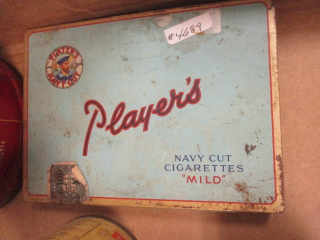 Tobacco Vtg. Tins, Cigarette Tin, etc. - 3