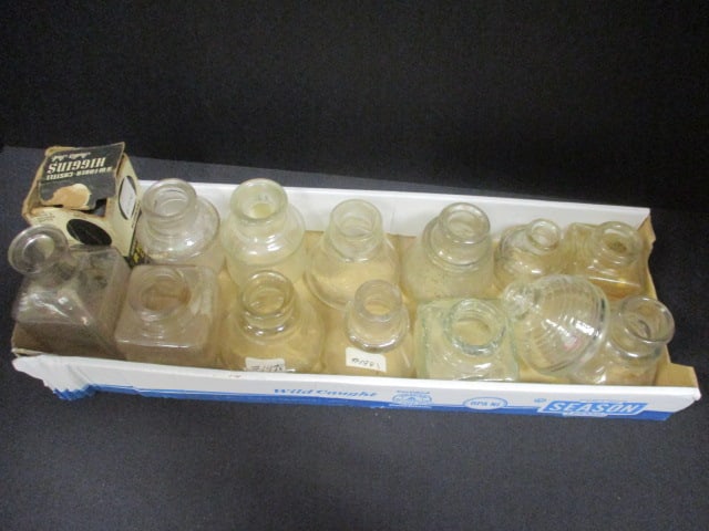 Various Ink Bottles & 1 bottle of ink Grouping: .