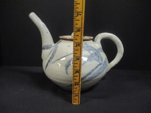 Japanese Studio Pottery Teapot Signed - 6