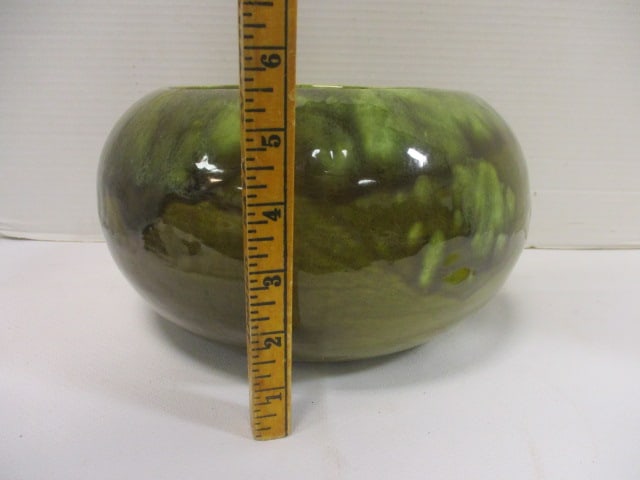 Green & Brown Drip Glaze Planter - 5