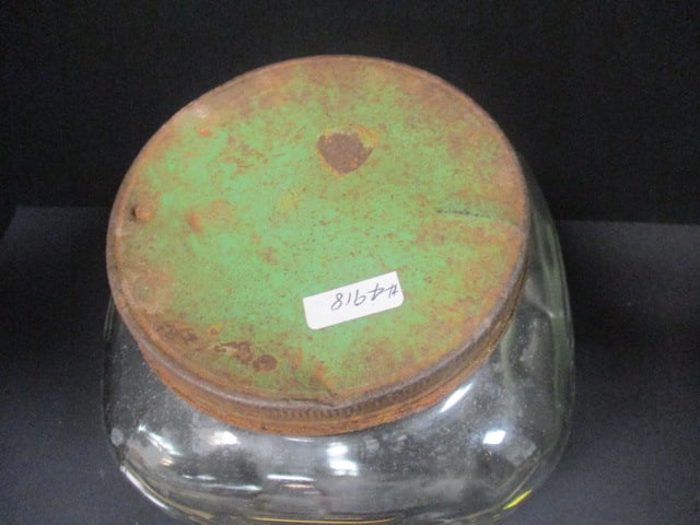 Vtg. Hoosier Cabinet Glass Storage Jar - 2