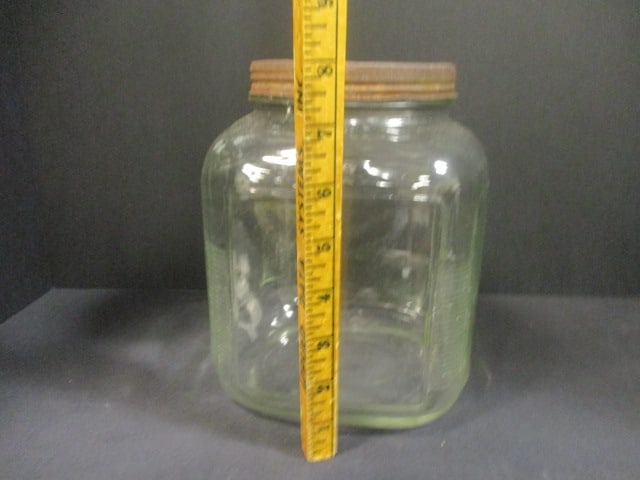 Vtg. Hoosier Cabinet Glass Storage Jar - 4