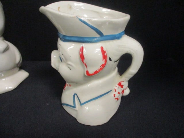Shawnee Pottery 'Colonial Pig' Creamer 5 1/2", & USA Shawnee - 3