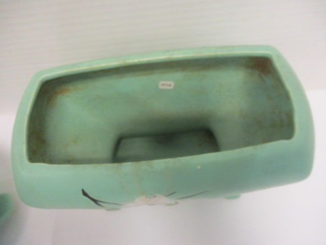 McCoy Mint Green Spring Wood Planter (Lot of 2) - 3
