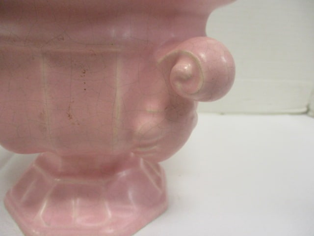 Haeger? Marked USA #N-23 Pink Pottery Planter - 4