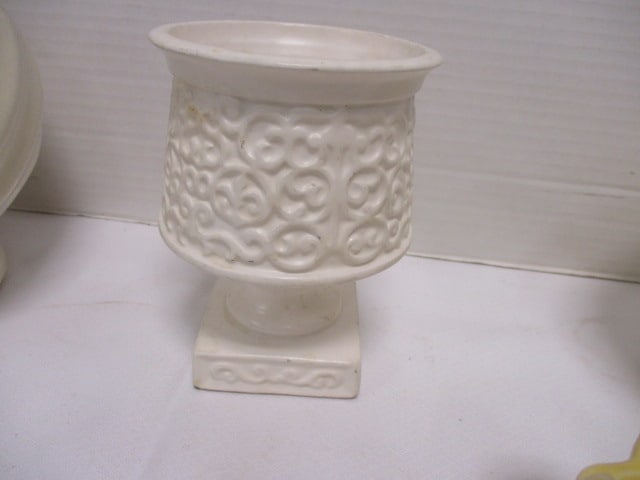 6 Planters-Green one is marked McCoy - 14