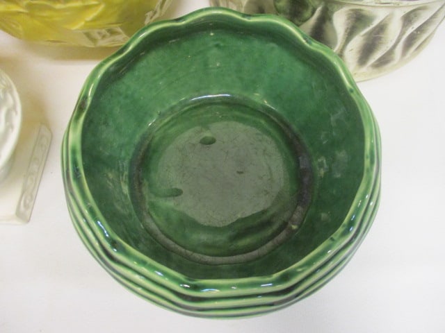 6 Planters-Green one is marked McCoy - 4
