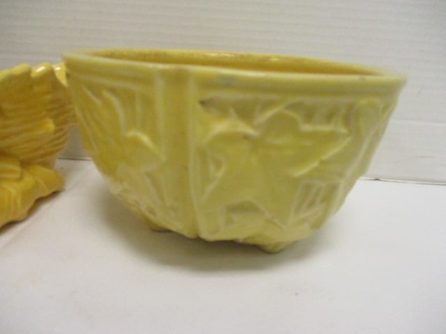 6 Planters-Green one is marked McCoy - 8