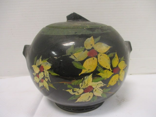 Nelson McCoy Black Pottery Bean Pot Cookie Jar (1 of 6)