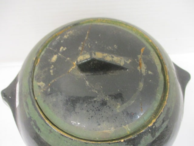 Nelson McCoy Black Pottery Bean Pot Cookie Jar - 3