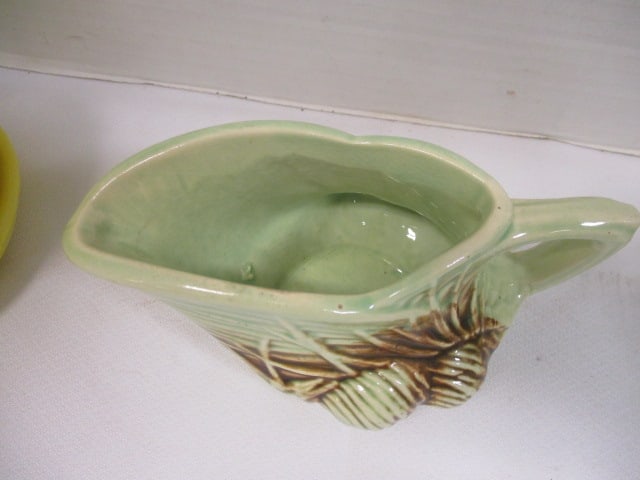 2 Cup Green Mixing Cup, McCoy Yellow Planter,Creamer, - 10