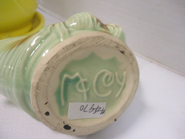 2 Cup Green Mixing Cup, McCoy Yellow Planter,Creamer, - 11