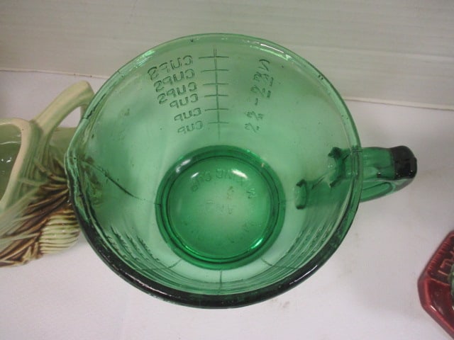2 Cup Green Mixing Cup, McCoy Yellow Planter,Creamer, - 7