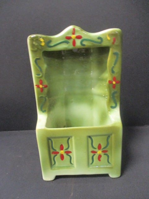 Porcelain Violin 10" Wall Pocket & Wall Pocket Planter 7" - 2