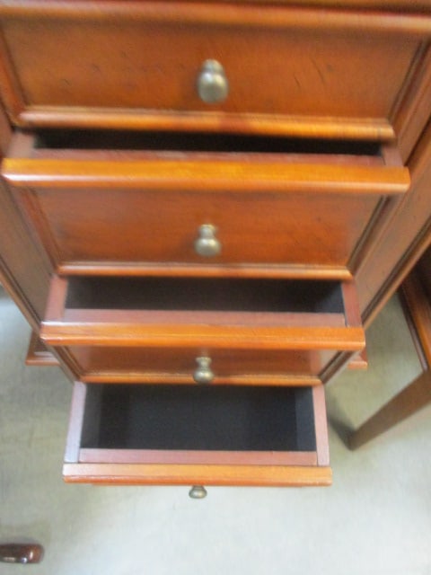 Cherry Finish Wood Jewelry Armoire - 3