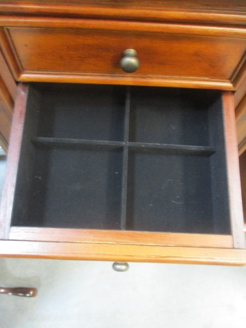 Cherry Finish Wood Jewelry Armoire - 4