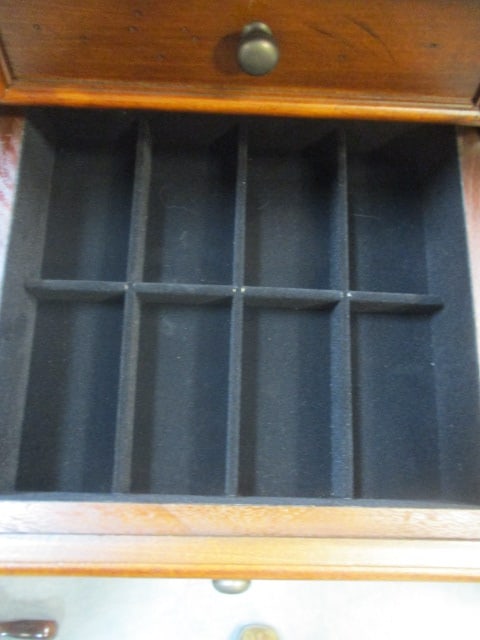 Cherry Finish Wood Jewelry Armoire - 5