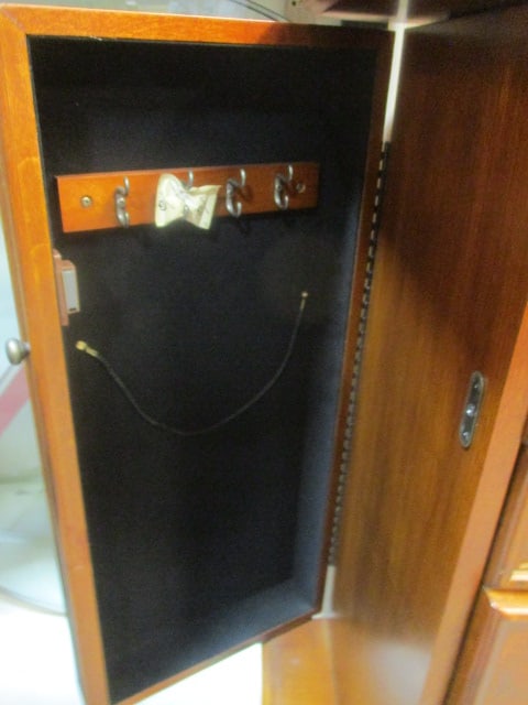 Cherry Finish Wood Jewelry Armoire - 7