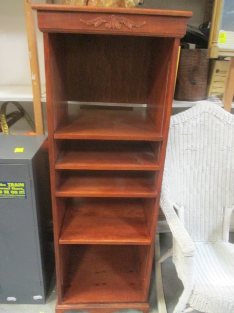 Hooker Ftr. Style Cherry Finish Narrow Wood Bookcase (1 of 4)