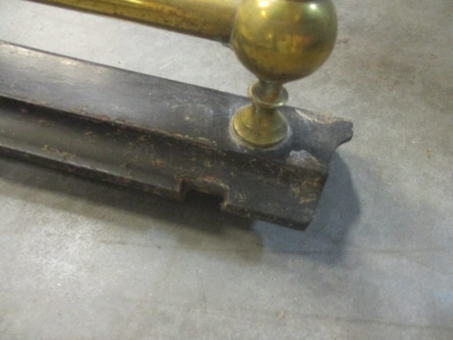 Victorian Era Brass & Iron Fireplace Fender - 4