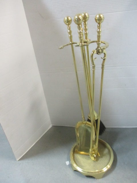 Brass Fireplace Tool Set (1 of 8)