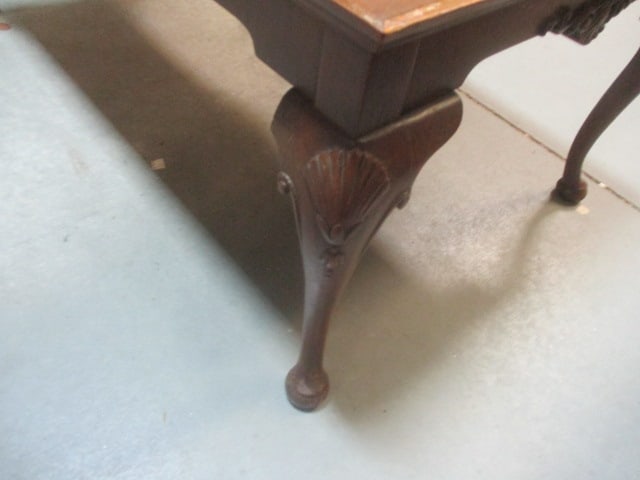 Queen Ann Style Mahogany Coffee Table w/Ornate Details - 3