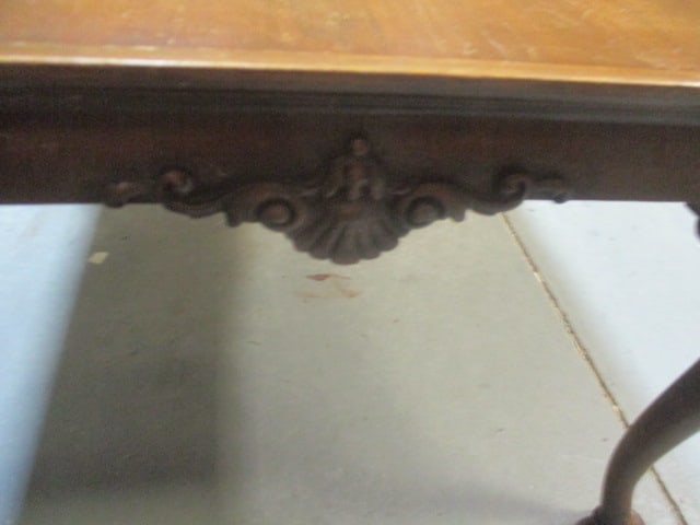 Queen Ann Style Mahogany Coffee Table w/Ornate Details - 4