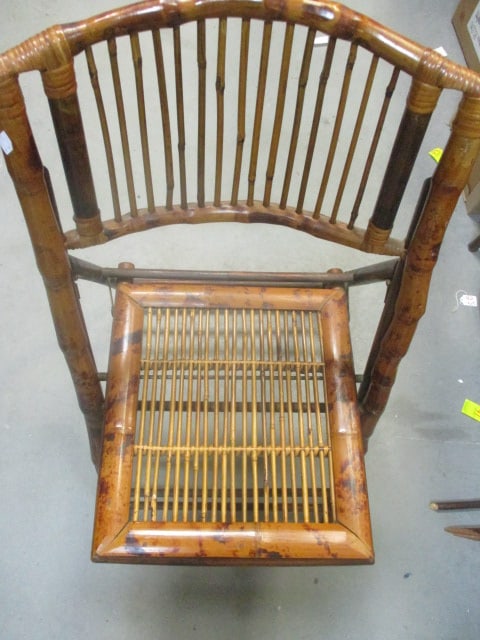 Folding Vtg. Bamboo Chair - 2