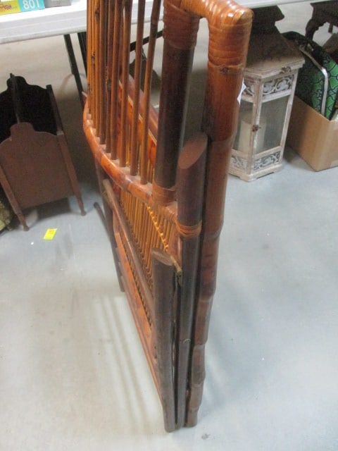 Folding Vtg. Bamboo Chair - 5