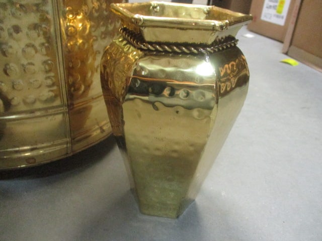 Brass Footed Planter/Brass Vase/Brass Planter - 4