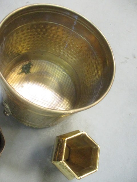 Brass Footed Planter/Brass Vase/Brass Planter - 6
