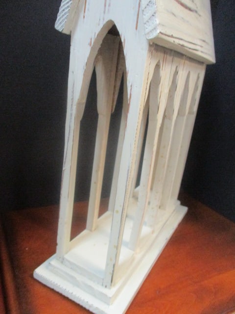 Distressed Wood Church Shaped Card Holder - 2