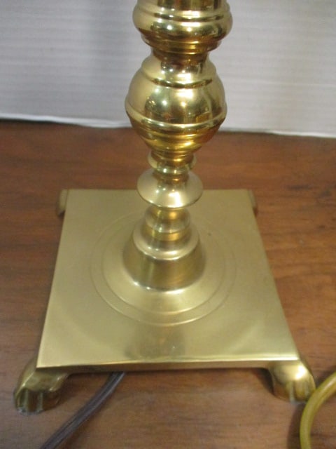 Brass Base Candlestick Lamp 22" & Handpainted Style Lamp 32" - 7