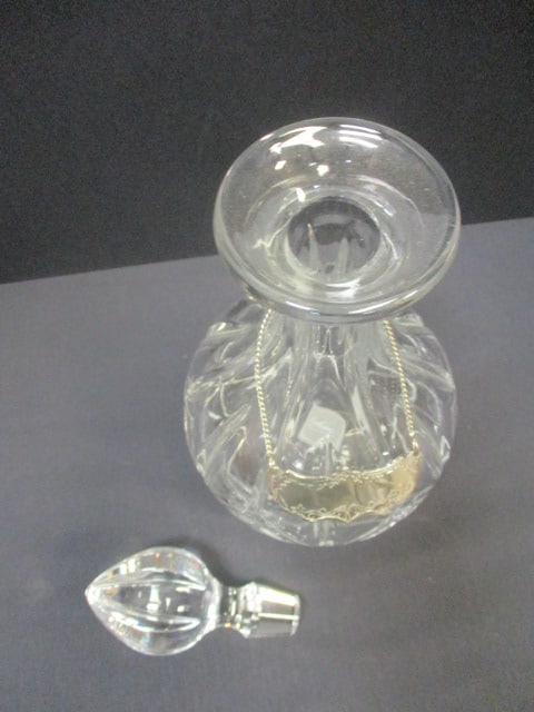 Gorham 'Lady Anne' Crystal Decanter w/Silver Metal Tag - 4