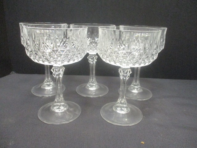Long Champ Crystal Stems (Lot of 5): 5 1/2"