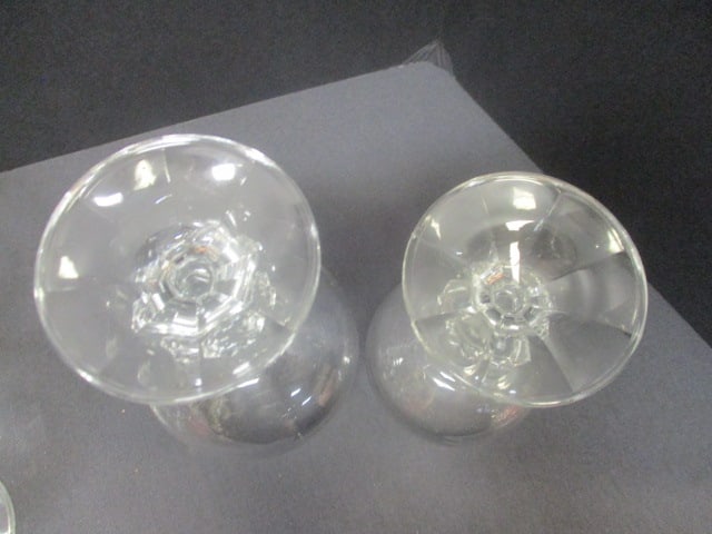 Crystal Wine Glasses w/Faceted Ball Stem Design - 5