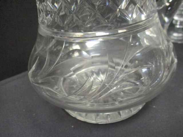 Stuart Crystal (England) Vtg. Pitcher & 7 Matching Stems - 5