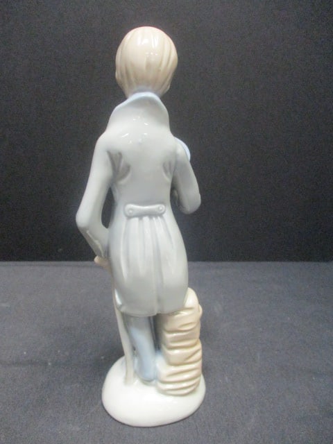 Lady Tennis Player (7") & Porcelain Boy & Girl Figurines (8") - 12