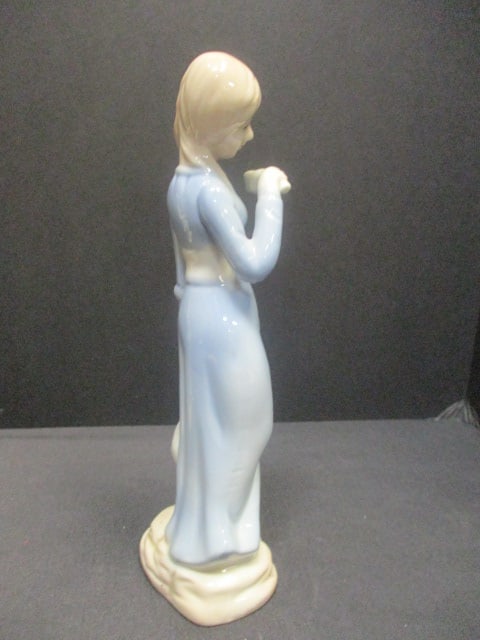 Lady Tennis Player (7") & Porcelain Boy & Girl Figurines (8") - 3