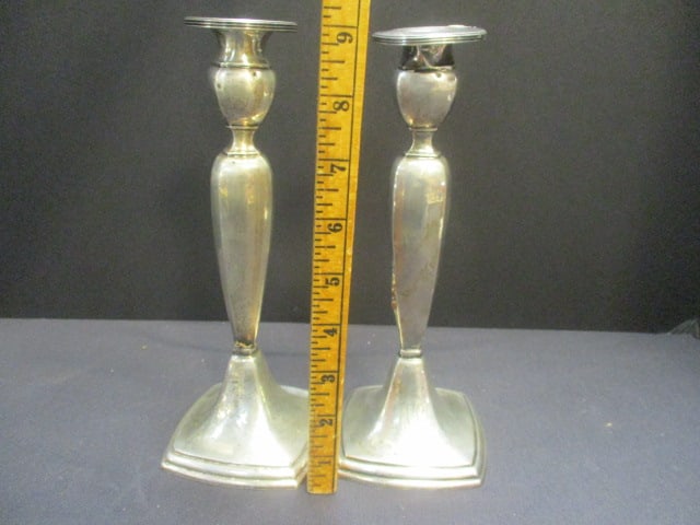 Sterling Silver Weighted (PR) Candlestick Holders - 6