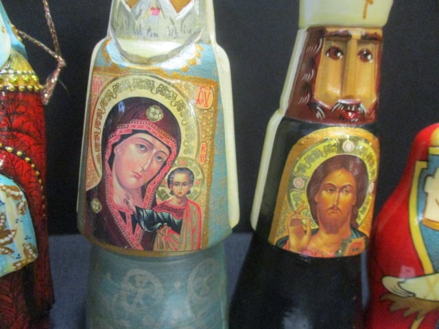 Russian Orthodox Handpainted Religious Ornaments - 7