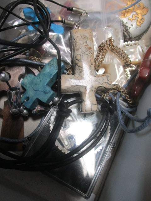 MOP Crosses & 'Railroad Crest', Crucifix Necklaces, Pendants, - 3