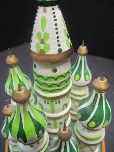 Wood Handpainted Russion Music Box (St. Basil's Cathredral) - 5