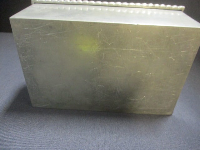 Silverplate Trinket Box w/Decorative Beaded Edge - 5
