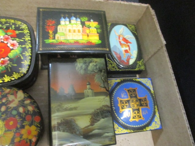 Handpainted Lacquer Boxes - 3