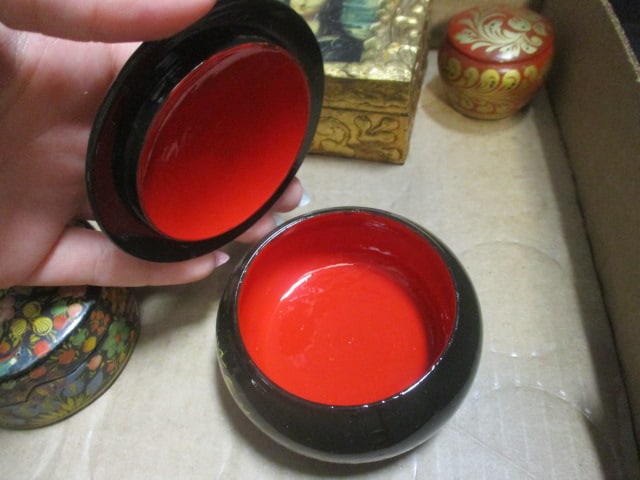 Handpainted Lacquer Boxes - 5